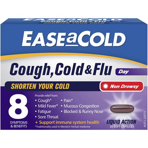 Ease A Cold Day Cough Cold And Flu Capsules 20 Pack Woolworths