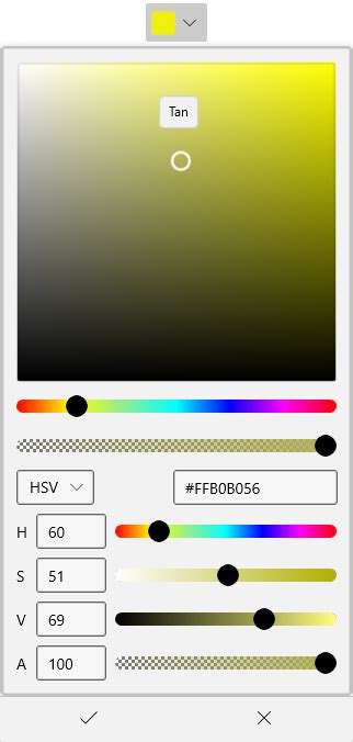 about winui dropdown color picker control syncfusion