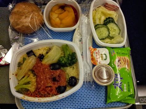 Vegetarian Economy Meals On American Airlines Efficient Asian Man