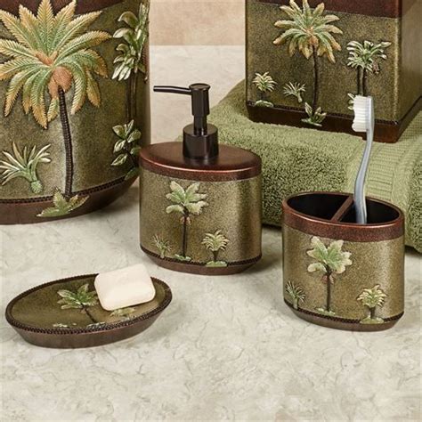 Palm tree decor for bathroom office and bedroomoffice and bedroom within proportions 1200 x 797. Havana Tropical Palm Tree Bath Accessories (With images ...