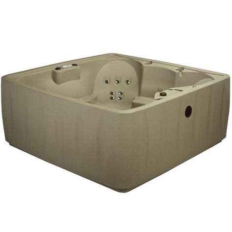 An Outdoor Hot Tub Is Shown On A White Background
