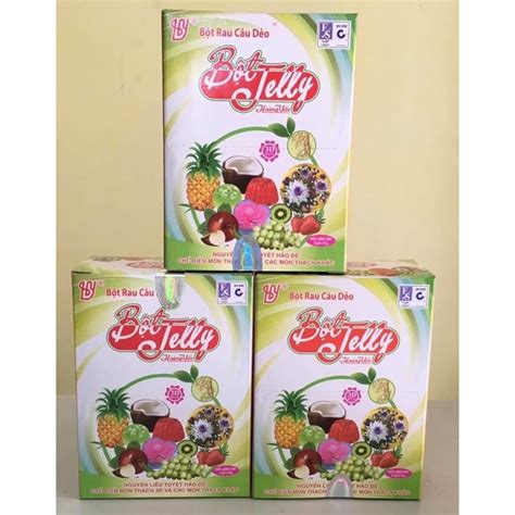 1 Hộp Bột Rau Câu Dẻo Jelly Power Hoàng Yến 12 Gói 1 Gói 10gam Date 2