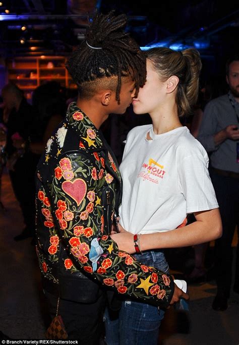 Jaden Smith Gets Kiss From Girlfriend Sarah Snyder As Hes Honored At