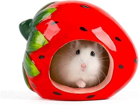 Ceramic Hamster House Cartoon Cute Fruit Shape Hamster Cave Small