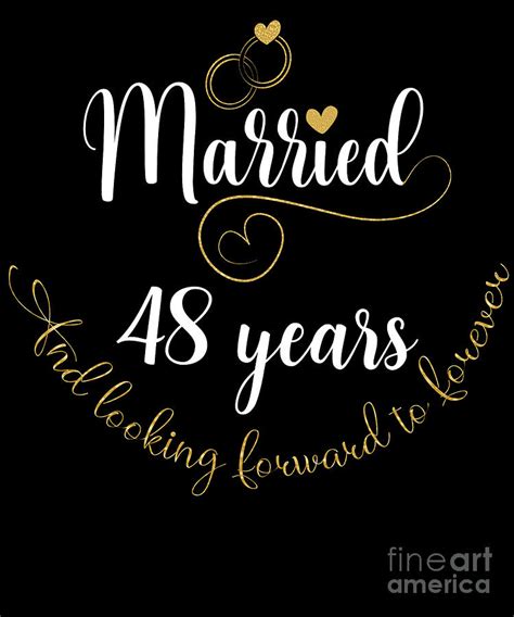Married 48 Years And Looking Forward To Forever Cute Couples Graphic