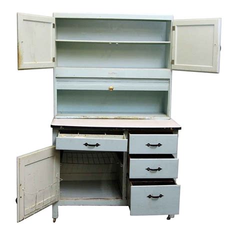 Looking for cabinet painting contractors? Light Blue Painted Hoosier Cabinet | Olde Good Things