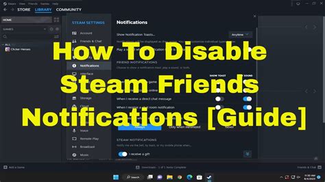 How To Disable Steam Friends Notifications Easy Guide Youtube
