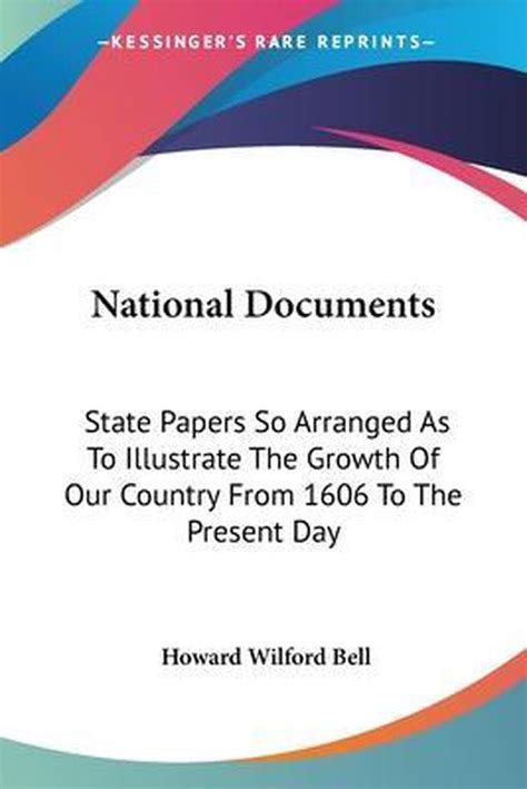 National Documents Howard Wilford Bell 9780548471661 Boeken