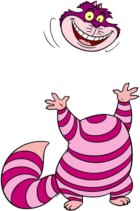Clip Art Of The Cheshire Cat Tossing His Head Into The Air Disney