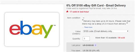 Check spelling or type a new query. Great Deal - 6% Off eBay Gift Cards & Discounted Sam's Club