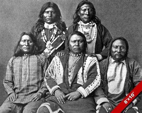 Native American Shoshone Indians Black White Photo Art