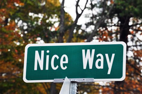 Nice Way Street Sign Free Stock Photo Public Domain Pictures
