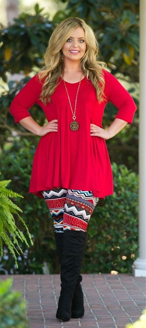 Topped With A Bow Tunic Red Perfectly Priscilla Boutique Plus