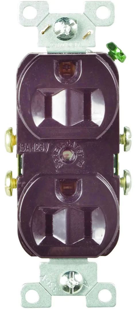 Eaton Wiring Devices Cr15b Commercial Grade Duplex Receptacle 15a Brown