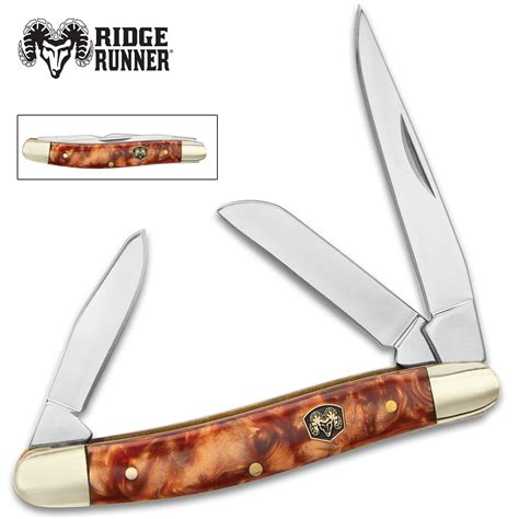 Ridge Runner Amberwaves Stockman Traditional Pocket Knife Folder 420 Stainless Steel 3
