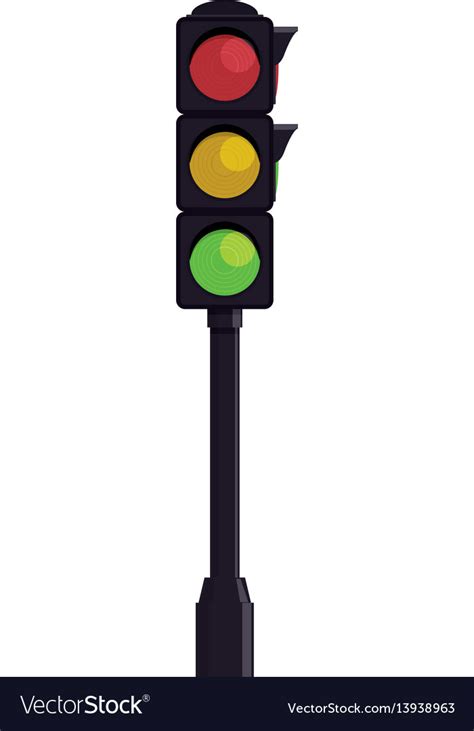 Semaphore Traffic Light Post Royalty Free Vector Image
