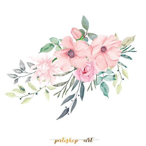 You can find flower pictures and cliparts of size and resolutions you are looking for from this page, you can have it for free. Blush Pink Watercolor Flowers Clipart Separate Elements ...