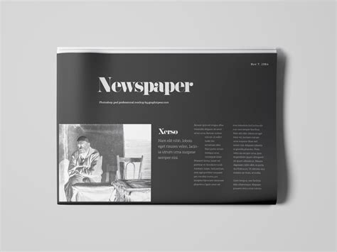 Download Newspaper Top View Mockup