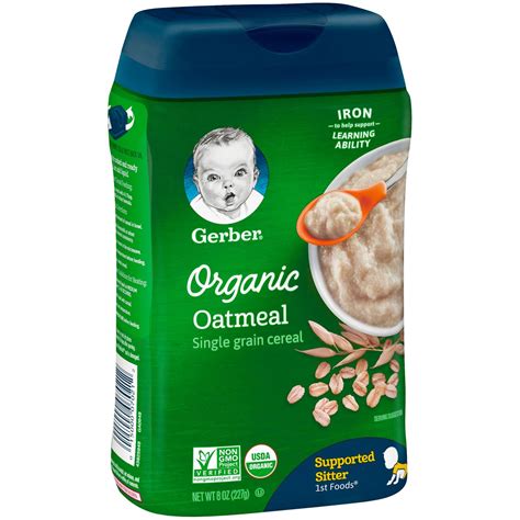 Buy Gerber Organic Oatmeal Cereal 227g 8oz Online ₹895 From Shopclues