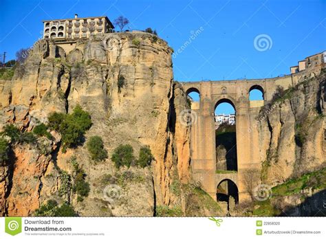 Ronda Town In The Mountains Stock Photo Image Of Gorge Europe 22858320