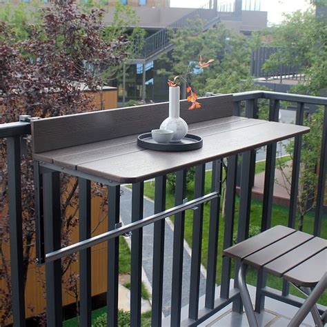 Furnikna Balcony Bar Table For Railings Balcony Railing Hanging Table
