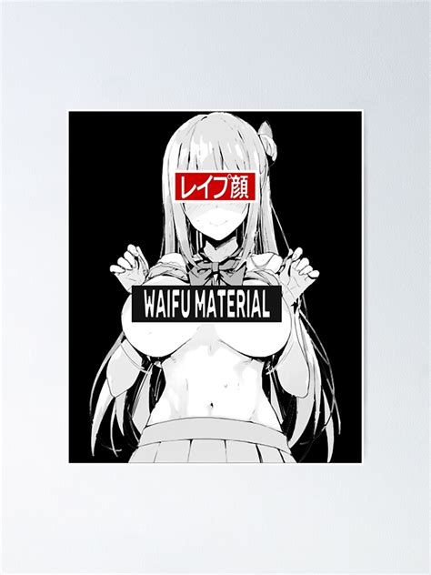 Waifu Material Lewd Ecchi Ahegao Busty Babe Anime Girl Classic Poster For Sale By CyndiDemers