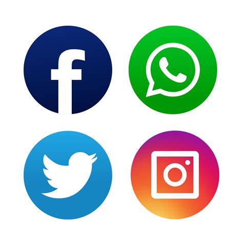 Facebook Twitter And Instagram Logo Icons ~ Creative Market