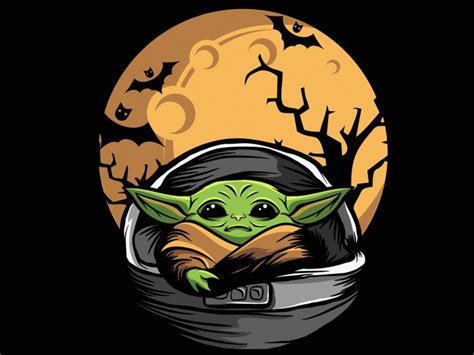 Baby Yoda Logo Illustration Star Wars Painting Logo Illustration