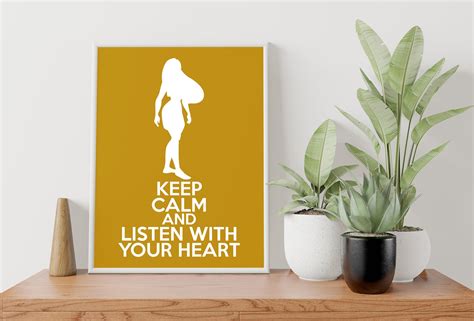 Keep Calm And Listen With Your Heart Art Print Etsy