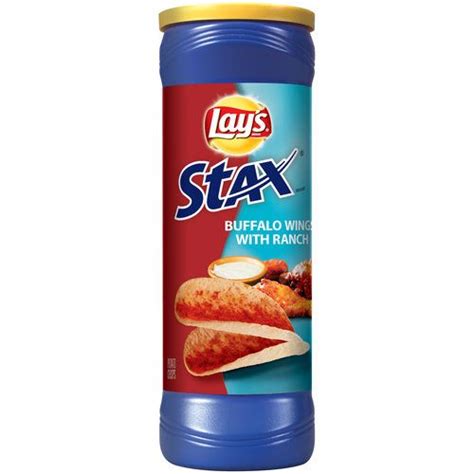 Lays Stax Buffalo Wing And Ranch Potato Crisps 55 Oz