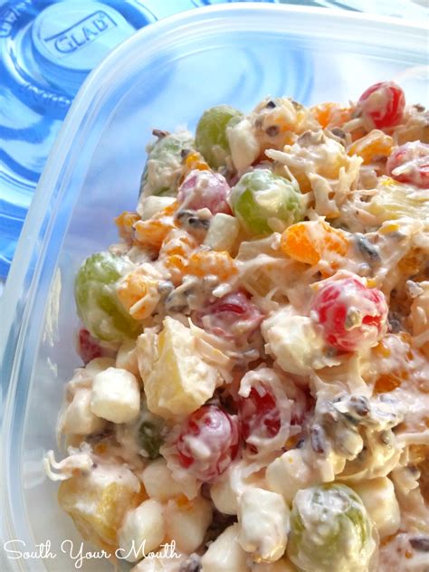 For a little sweetness, you can also add raisins. 24 hour fruit salad with marshmallows and sour cream