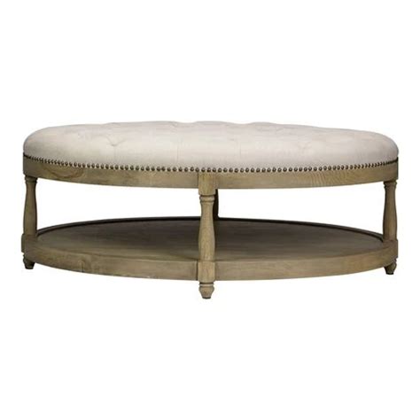 Perfect for seating and storing, this ottoman can be used in the living room, family room, or in the den for extra seating. Osborne Oval Ottoman | La Residence Interiors in 2020 ...