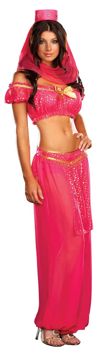Genie May K Wish Sexy Bollywood Pink Costume Arabian Princess Costume Arabian Costume Belly
