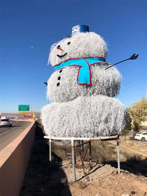Albuquerque Tumbleweed Snowman Is Best Snowman In New Mexico