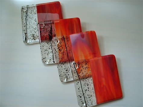 October Nights Fused Glass Coasters By Dortdesigns On Etsy