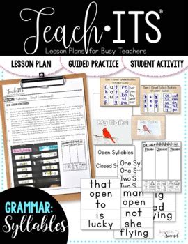 Syllables Lesson Plan by Simply Skilled in Second | TpT