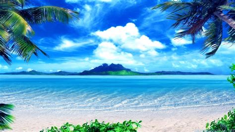 Tropical Beach Scenes Desktop Wallpaper Hd Picture Image