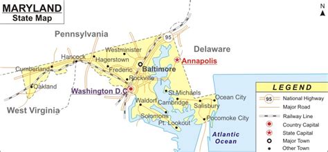 Map Of Maryland Cities And Towns Verjaardag Vrouw 2020