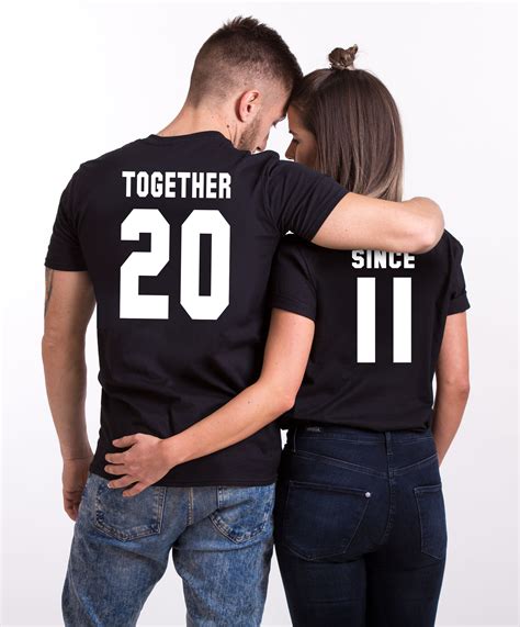 Together Since Couples T Shirt Set Custom T Shirt Printing