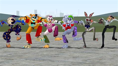 Fnaf Security Breach But Everyone Is Sun And Moon Daycare Attendants Garry S Mod Fnaf New
