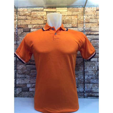 Kaos Berkerah Murah Warna Orange Polo Polos Pria Murah Polo Shirt List Baju Pria Berkerah