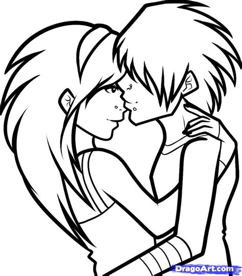 Draw an anime couple, step by step, drawing sheets, added. Cute Couple Pencil Drawing | Free download on ClipArtMag