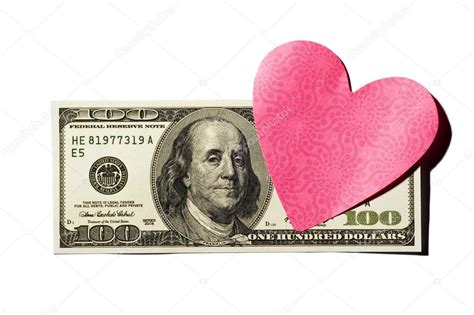 Hundred Dollar Bill With Heart Shaped Sticky Note — Stock Photo