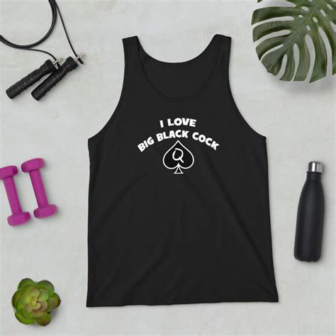 i love big black cock tank top queen of spades bbc clothing etsy