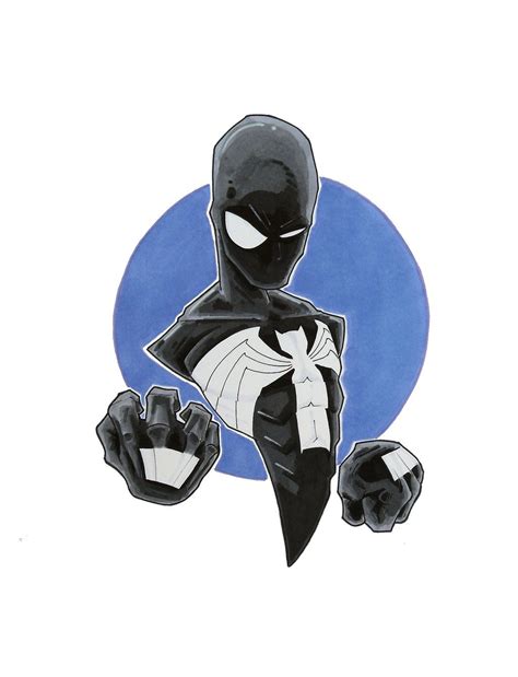 Symbiote Spider Man By Justinprime On Deviantart Spiderman Art Sketch