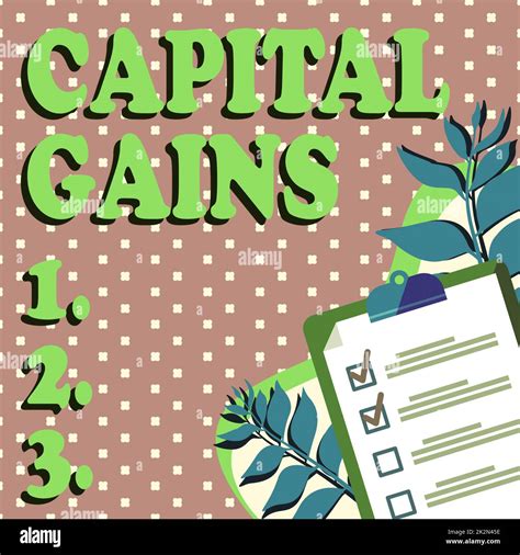 Writing Displaying Text Capital Gains Concept Meaning Bonds Shares