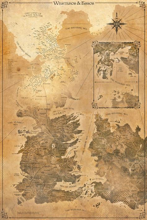 Game Of Thrones Westeros And Essos Game Of Thrones Map Game Of