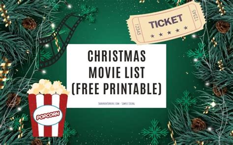 The Ultimate Christmas Movie List Printable Shannon Torrens