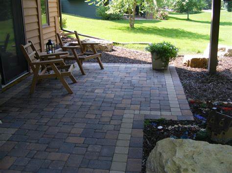 Paver Patio Under Deck With Boarder Accent Around The Perimeter