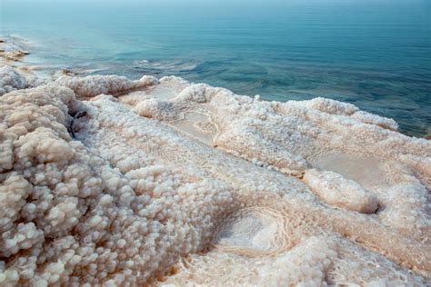 Sal En La Playa Del Mar Muerto Jordania Imagen De Archivo Imagen De